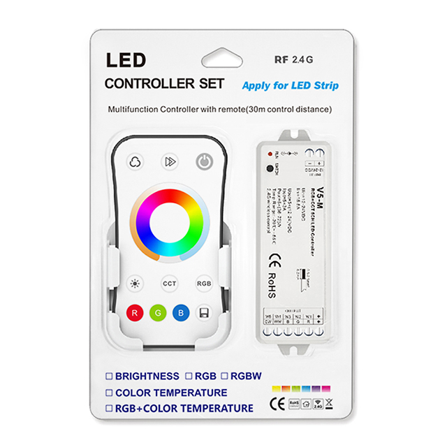3A*5CH RGB+Color Temperature LED Controller Set V5-M+R17 3A*5CH RGB+Color Temperature LED Controller Set V5-M+R17